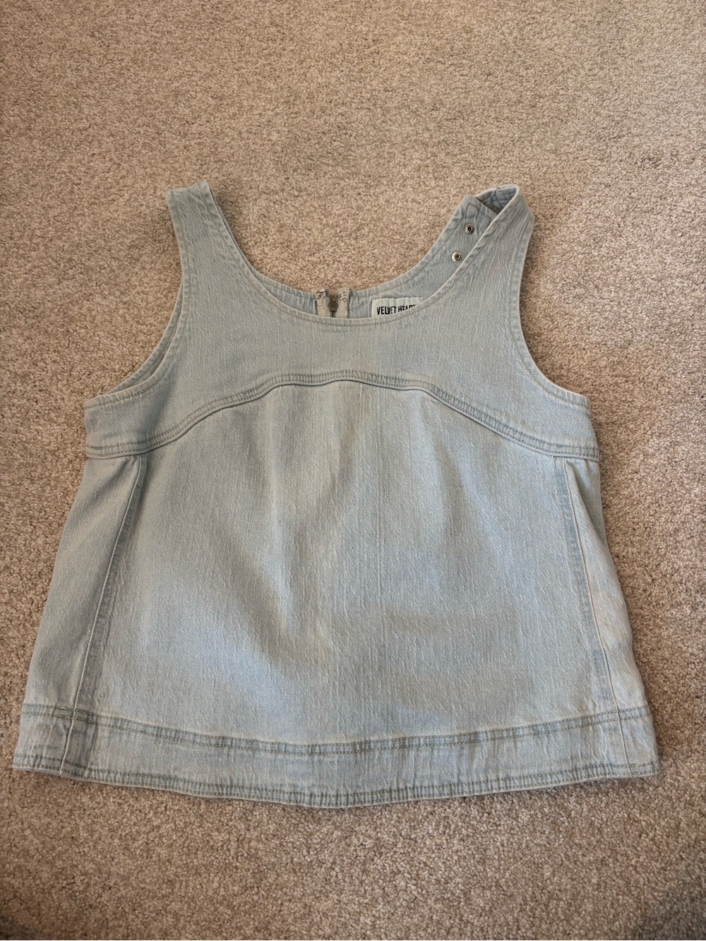 Velvet Heart Light Blue Denim Tank Top